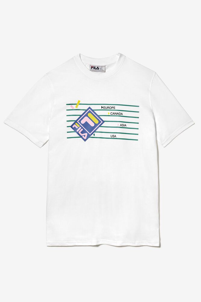 Fila Graphic T-Shirt White - Mens - 17032GWIM